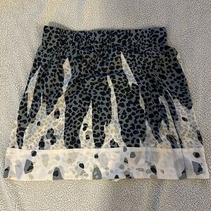 CAbi Black and White Mini Skirt